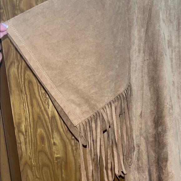 Hollister Brown Fringe Open Cardigan size Small oversized - Picture 2 of 6